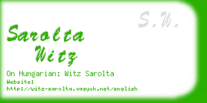 sarolta witz business card
